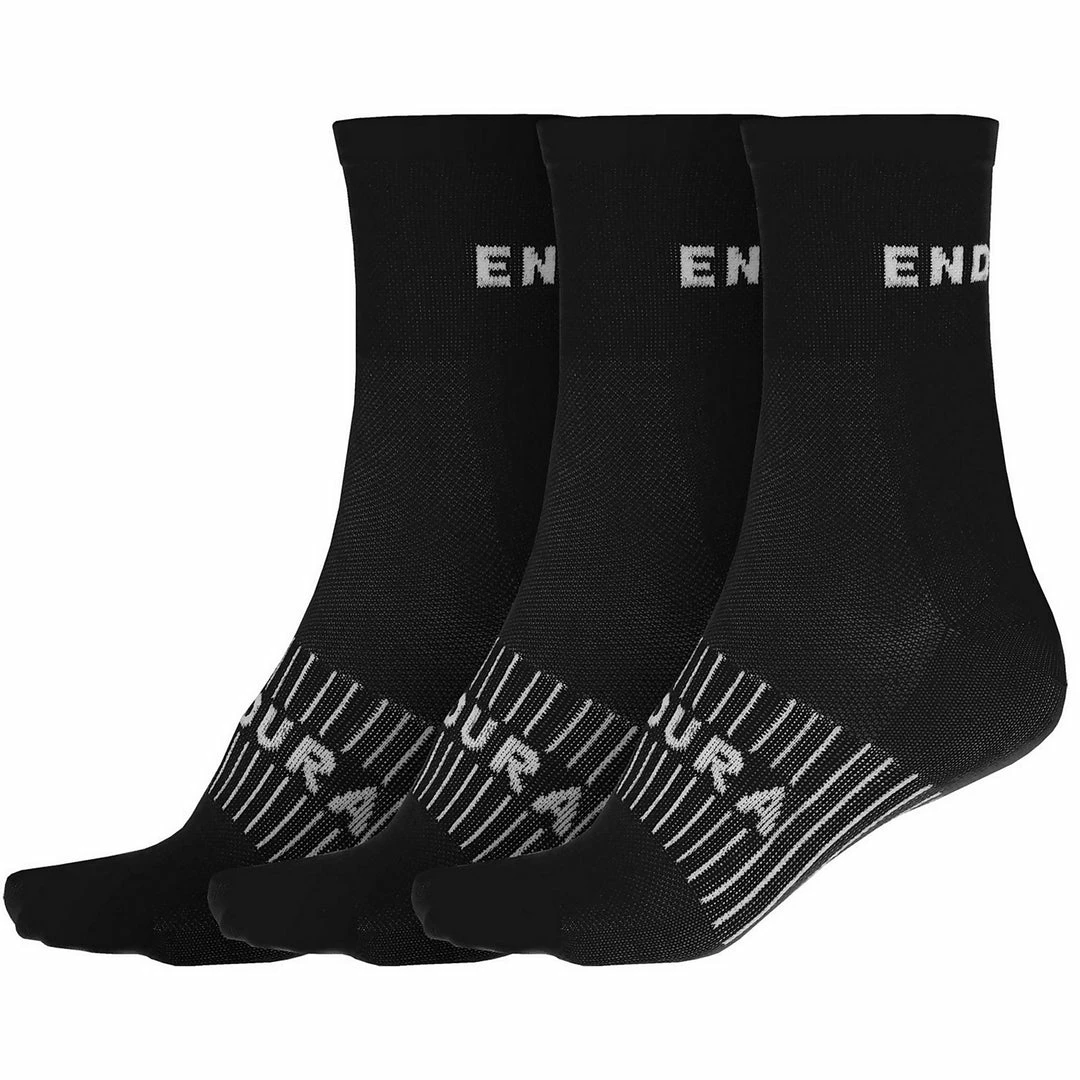 Endura Coolmax Race Sock Triple Pack Black Apparel 1 Endura Coolmax Race Sock Triple Pack Black Apparel