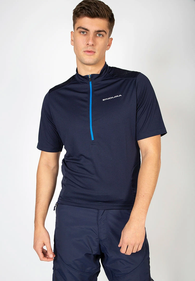 Endura Men's Hummvee Short Sleeve Jersey Navy Apparel 3 Endura Men's Hummvee Short Sleeve Jersey Navy Apparel