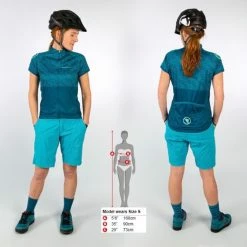 Endura Women's Hummvee Ray Short Sleeve Jersey II Kingfisher Blue Apparel 5 Endura Women's Hummvee Ray Short Sleeve Jersey II Kingfisher Blue Apparel