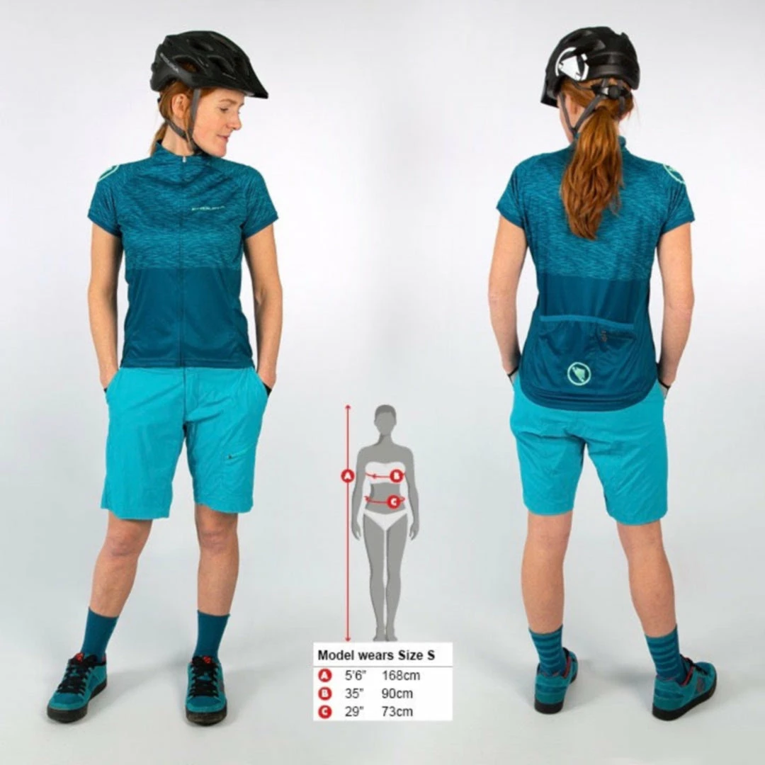 Endura Women's Hummvee Ray Short Sleeve Jersey II Kingfisher Blue Apparel 3 Endura Women's Hummvee Ray Short Sleeve Jersey II Kingfisher Blue Apparel