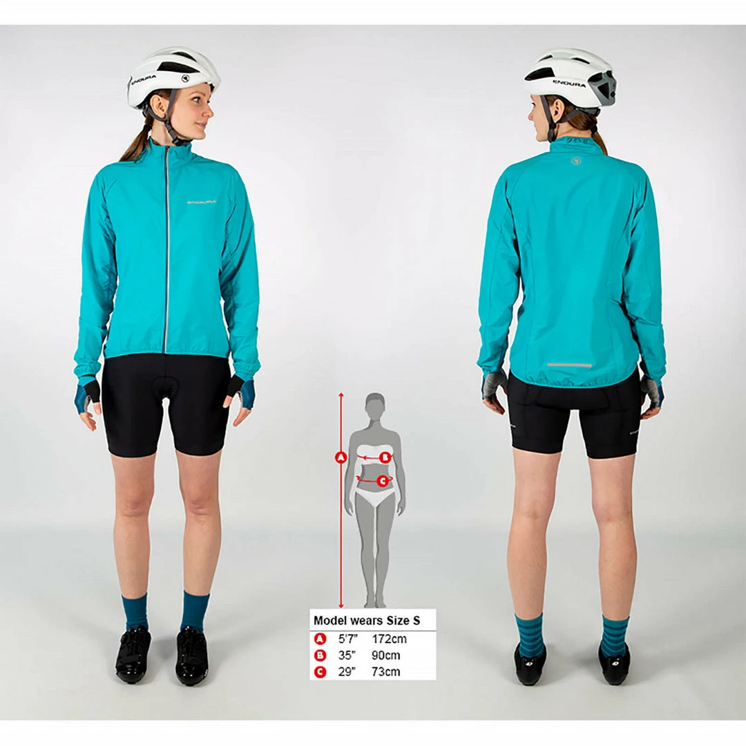 Endura Women's Pakajak Windproof Jacket Pacific Blue 3 Endura Women's Pakajak Windproof Jacket Pacific Blue