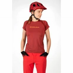 Endura Women's SingleTrack Short Sleeve Jersey Cocoa 9 Endura Women's SingleTrack Short Sleeve Jersey Cocoa