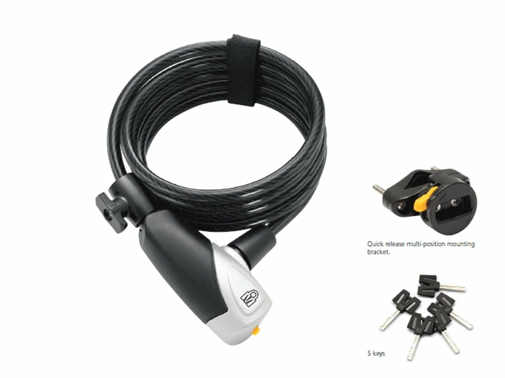 Accessories Magnum Cable Key Lock 8mm X 1.8mtr With Bracket 2 Accessories Magnum Cable Key Lock 8mm X 1.8mtr With Bracket