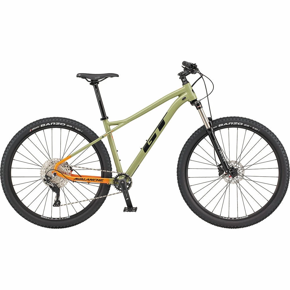 GT Avalanche Elite Hardtail Mountain Bike Moss Green/Orange Fade (2022) 1 GT Avalanche Elite Hardtail Mountain Bike Moss Green/Orange Fade (2022)