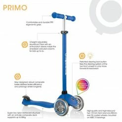 Globber Primo Lights Kids Scooter Blue 8 Globber Primo Lights Kids Scooter Blue