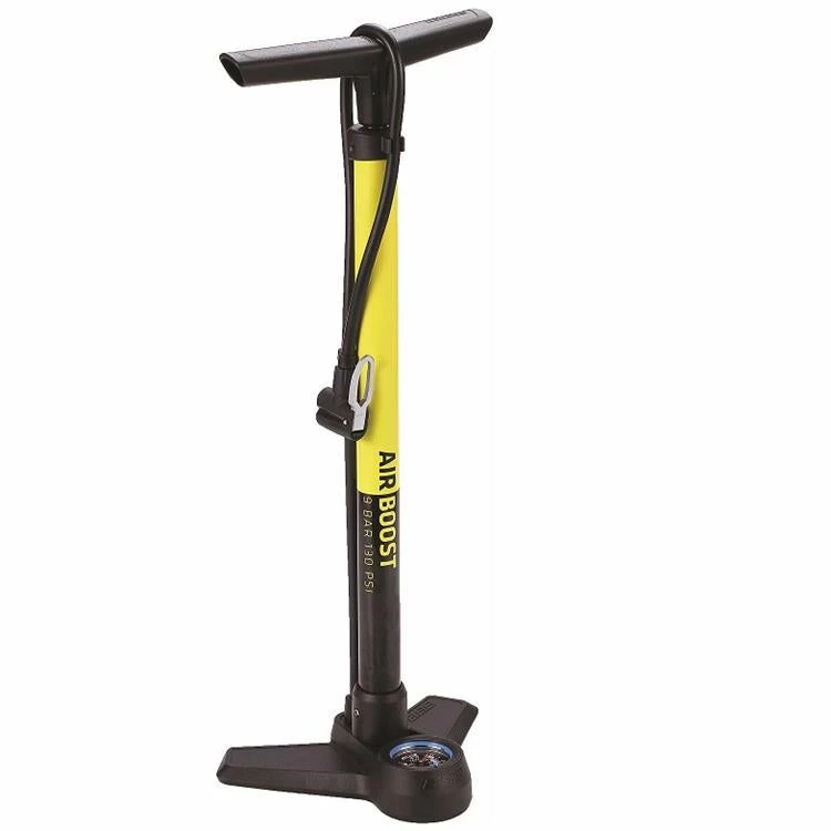 BBB AirBoost Floor Pump Steel Yellow/Black Accessories 1 BBB AirBoost Floor Pump Steel Yellow/Black Accessories