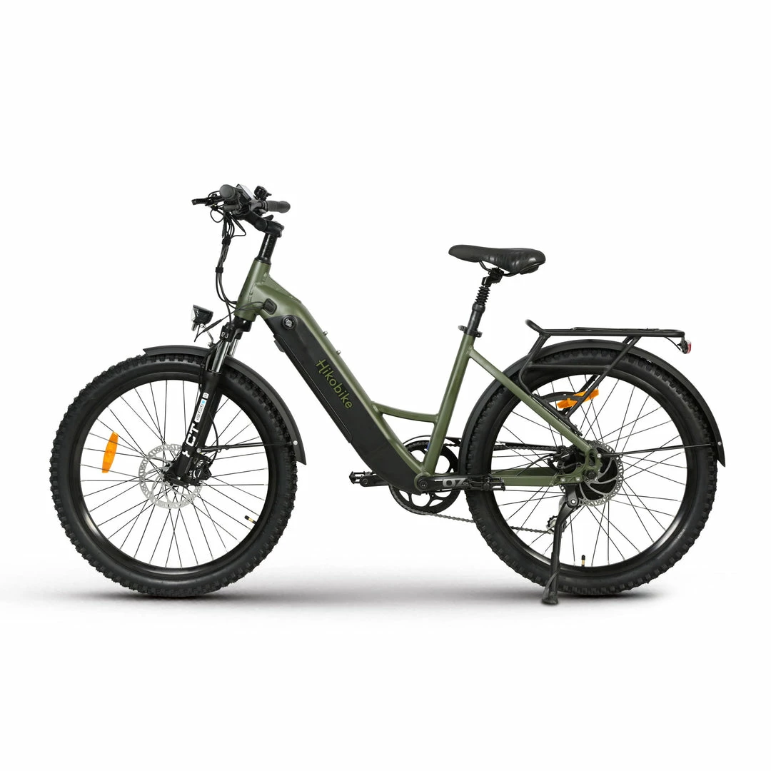 Hiko Scout Electric Hybrid Bike 500Wh Battery Olive (2022) Bikes 1 Hiko Scout Electric Hybrid Bike 500Wh Battery Olive (2022) Bikes