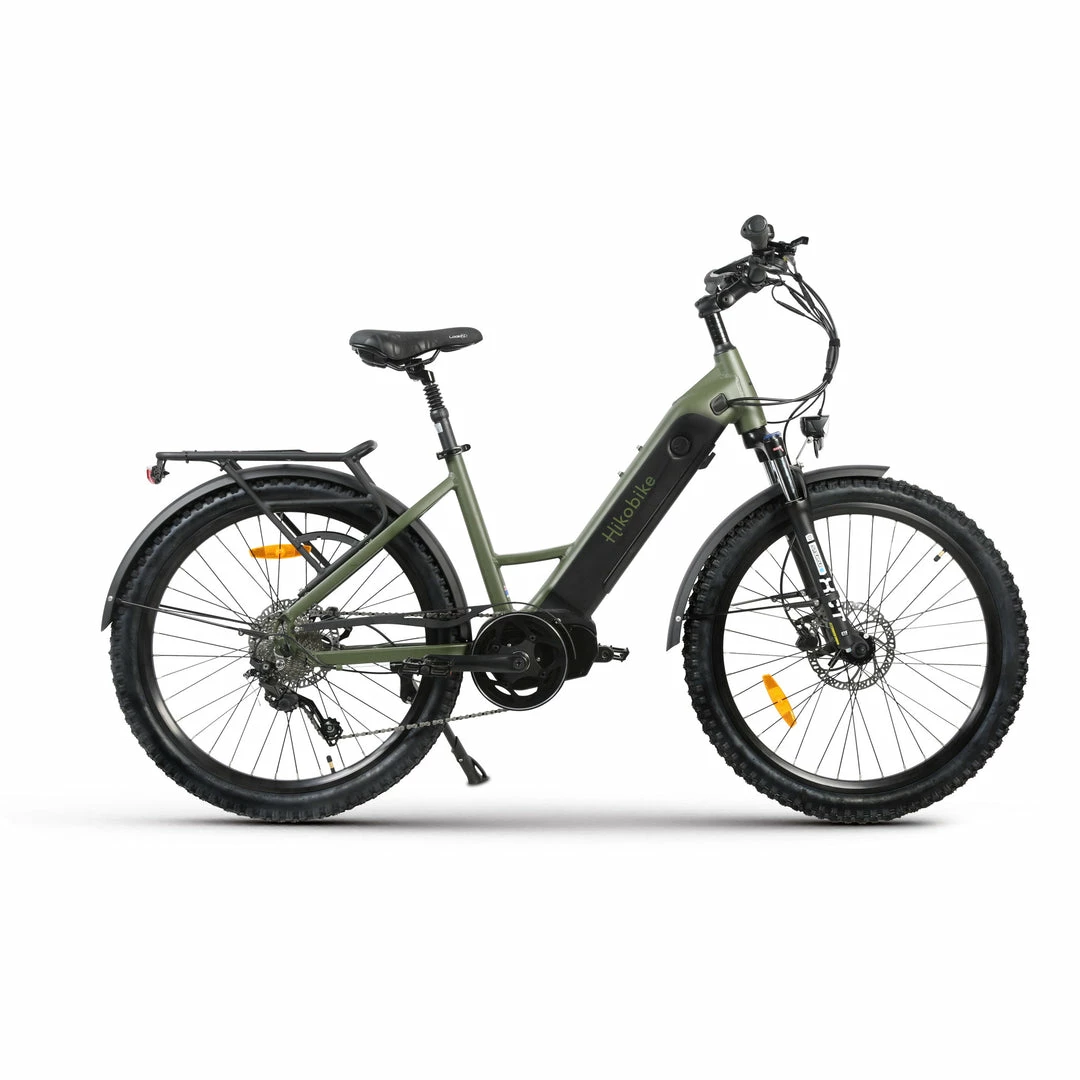 Hiko Vibe Electric Hybrid Bike 672Wh Battery Olive (2022) 3 Hiko Vibe Electric Hybrid Bike 672Wh Battery Olive (2022)