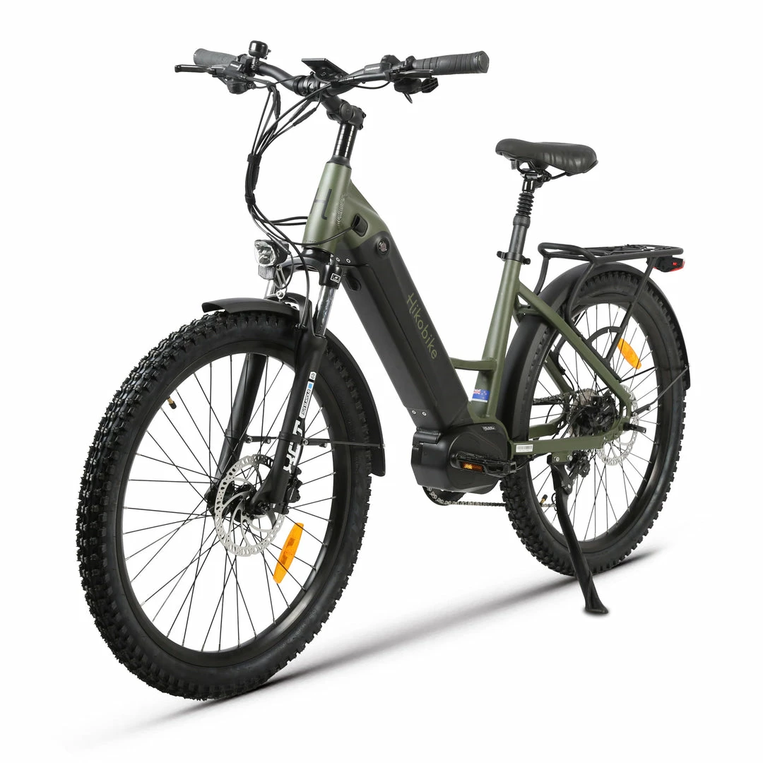 Hiko Vibe Electric Hybrid Bike 672Wh Battery Olive (2022) 2 Hiko Vibe Electric Hybrid Bike 672Wh Battery Olive (2022)