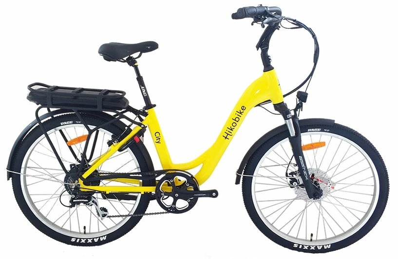 Hiko City Electric Hybrid Bike 10.4AH Battery Yellow Bikes 1 Hiko City Electric Hybrid Bike 10.4AH Battery Yellow Bikes