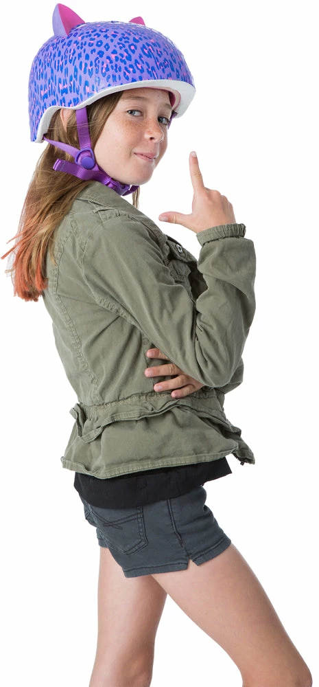 C-Preme Helmets Krash Leopard Kitty Youth Helmet Purple 4 C-Preme Helmets Krash Leopard Kitty Youth Helmet Purple