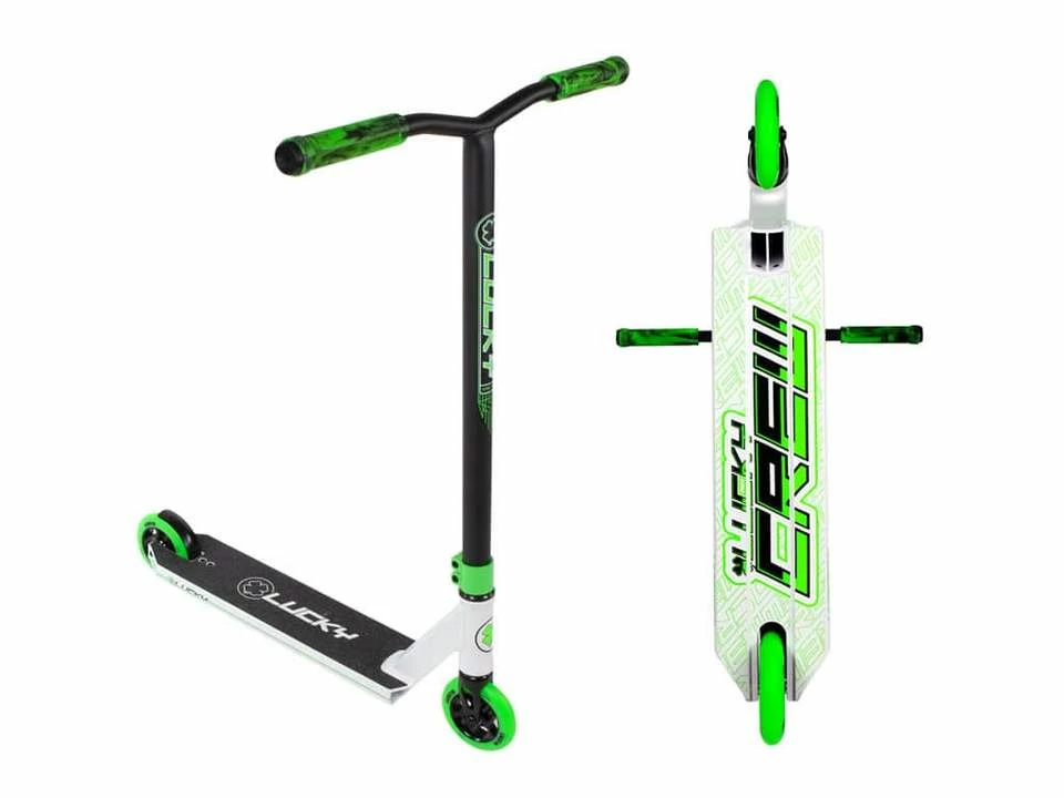 Lucky 19 Crew Pro Scooter White/Grn 1 Lucky 19 Crew Pro Scooter White/Grn