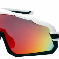 Apparel FrameUps Eyewear Arenberg White/Black With Red Revo Lens