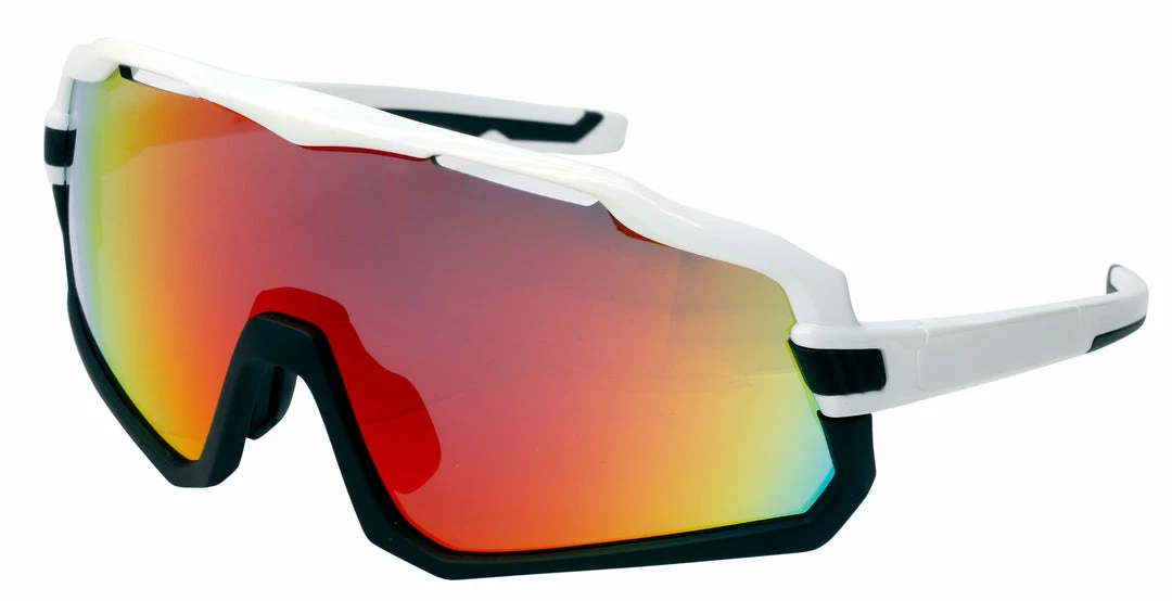 Apparel FrameUps Eyewear Arenberg White/Black With Red Revo Lens 1 Apparel FrameUps Eyewear Arenberg White/Black With Red Revo Lens