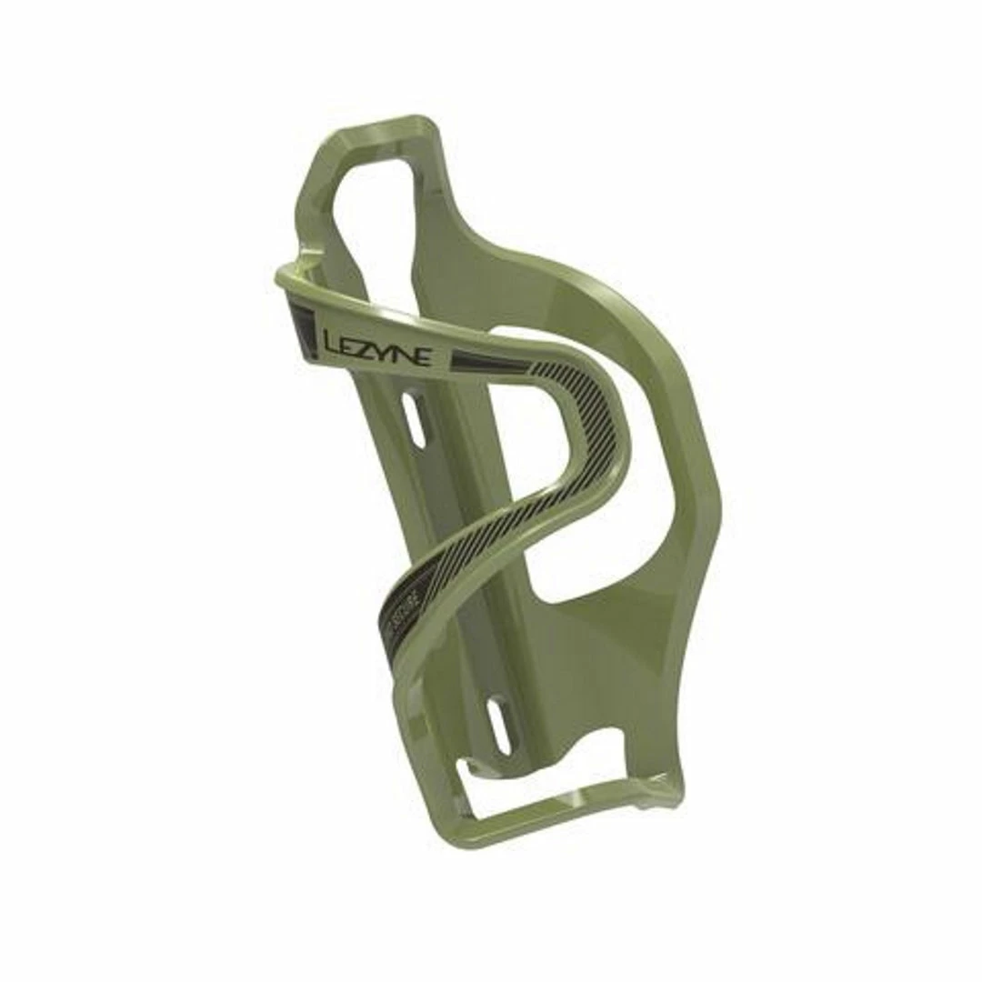 Accessories Lezyne Flow Cage SL Left Side Army Green 1 Accessories Lezyne Flow Cage SL Left Side Army Green