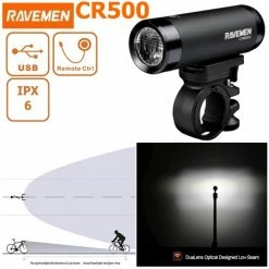 Ravemen CR500 USB Front Light 500 Lumens Bike Essentials 5 Ravemen CR500 USB Front Light 500 Lumens Bike Essentials