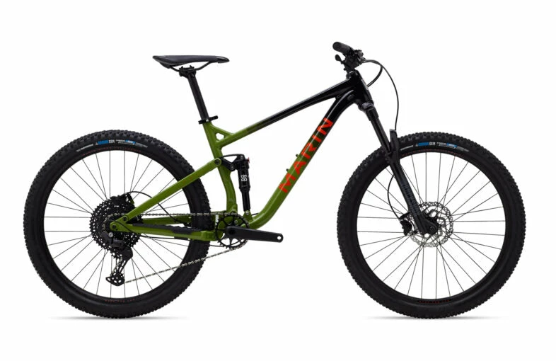 Bikes Marin Rift Zone 1 Trail Bike Gloss Black/Green With Orange (2022) 1 Bikes Marin Rift Zone 1 Trail Bike Gloss Black/Green With Orange (2022)