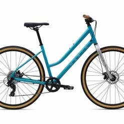 Bikes Marin Kentfield 1 ST Hybrid Bike Gloss Teal/Chrome (2022)