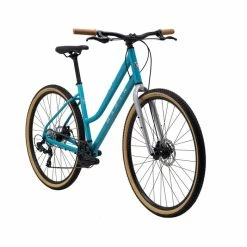 Bikes Marin Kentfield 1 ST Hybrid Bike Gloss Teal/Chrome (2022)