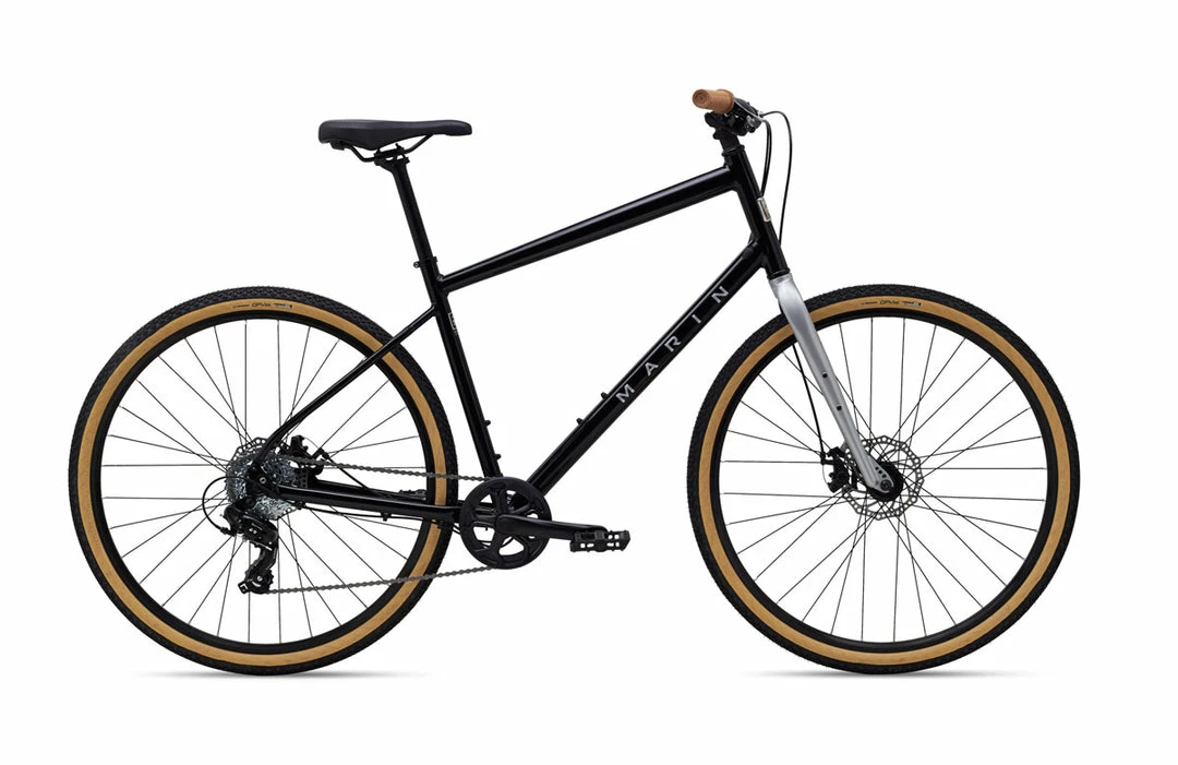 Marin Kentfield CS1 Hybrid Bike Black/Chrome (2022) 1 Marin Kentfield CS1 Hybrid Bike Black/Chrome (2022)