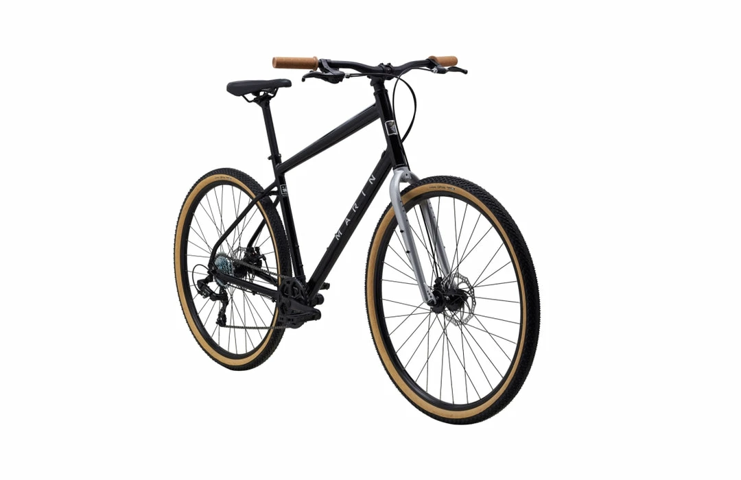 Marin Kentfield CS1 Hybrid Bike Black/Chrome (2022) 2 Marin Kentfield CS1 Hybrid Bike Black/Chrome (2022)