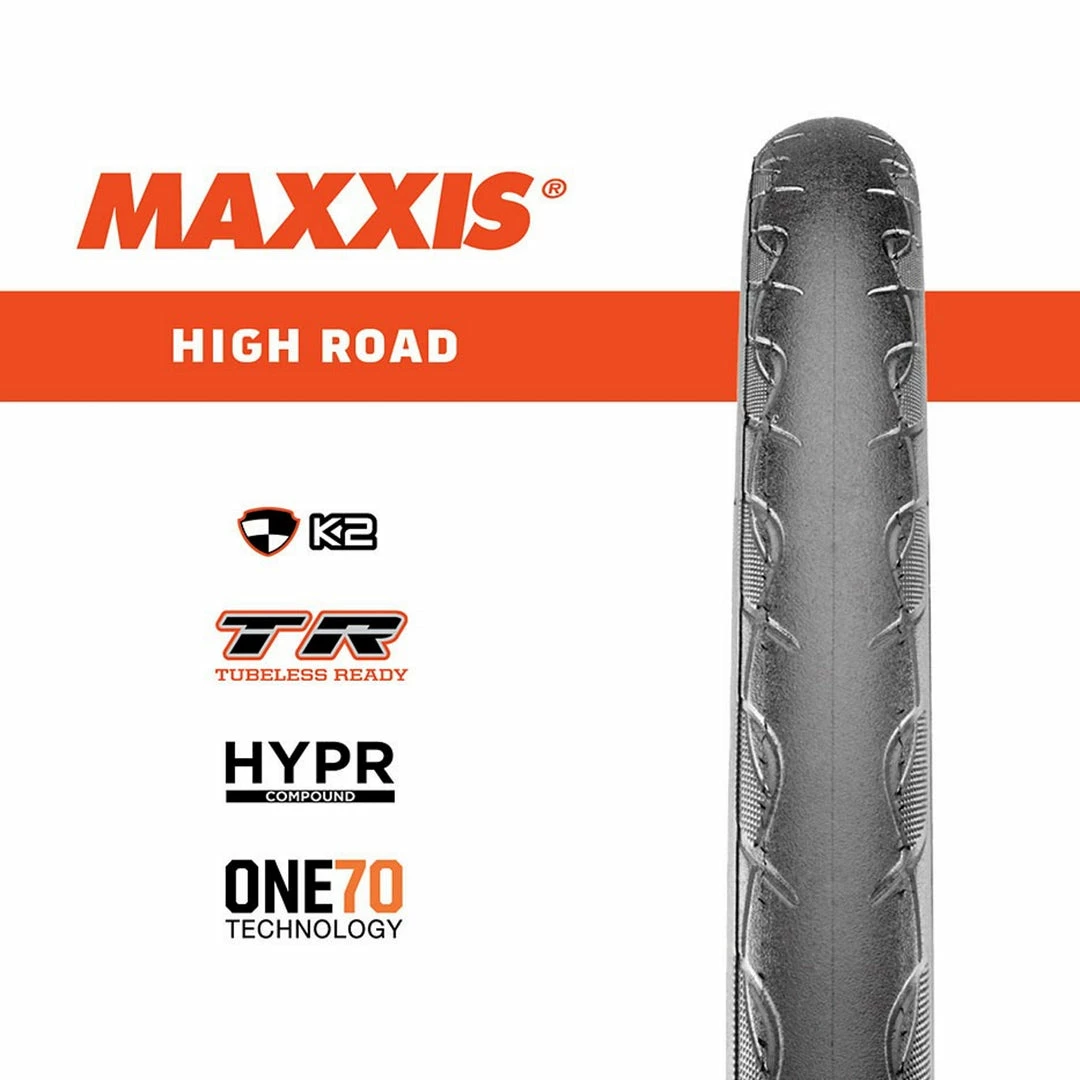 Maxxis Tyre 700 X 25 Highroad Hypr K2 One70 Tubeless Ready Parts & Maintenance 2 Maxxis Tyre 700 X 25 Highroad Hypr K2 One70 Tubeless Ready Parts & Maintenance