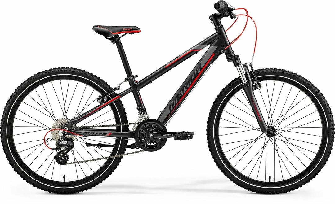 Merida Matts J24 Kids 24” Mountain Bike Black/Grey/Red Bikes 1 Merida Matts J24 Kids 24” Mountain Bike Black/Grey/Red Bikes