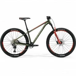 Bikes Merida Big Trail 600 Hardtail Mountain Bike Matt Fog Green/Red/Silver (2022)