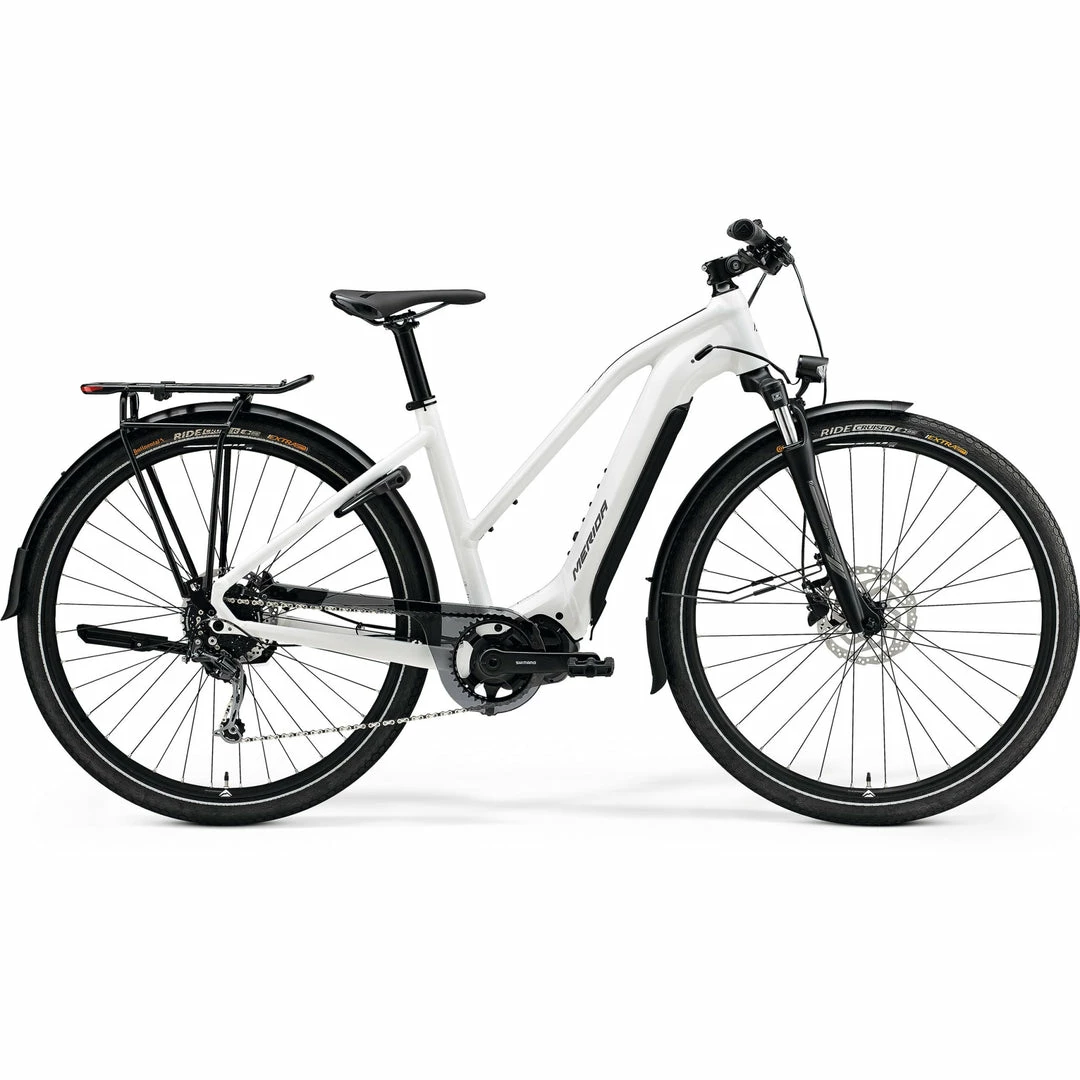 Merida Espresso 400 S EQ L Electric Hybrid Bike 500wh Battery Glossy White (2021) 1 Merida Espresso 400 S EQ L Electric Hybrid Bike 500wh Battery Glossy White (2021)