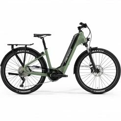 Bikes Merida Espresso CC 400 EQ Electric Hybrid Bike 630wh Battery Matt Green/Black (2021)