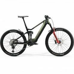 Merida EOne Sixty 8000 All-Mountain Electric Bike 630wh Battery Matt Green/Red (2021)