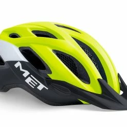 Met Crossover Helmet Safety Yellow With Black