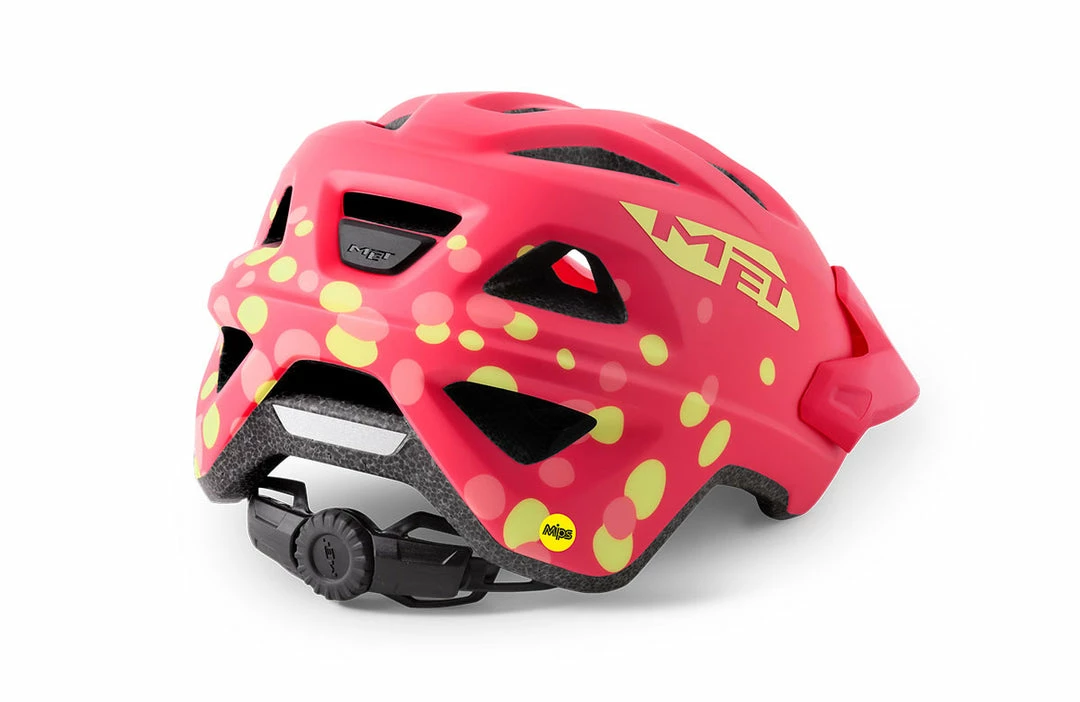 Met Eldar MIPS Youth MTB Helmet Coral Pink Dots Helmets 3 Met Eldar MIPS Youth MTB Helmet Coral Pink Dots Helmets