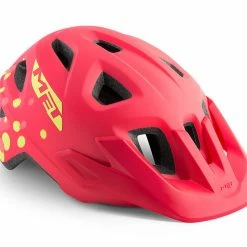 Helmets Met Eldar Youth MTB Helmet Coral Pink Dots