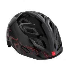 Met Elfo Child Helmet Glossy Black Flames Helmets