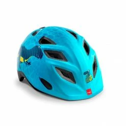 Helmets Met Elfo Child Helmet Blue Dinosaurs