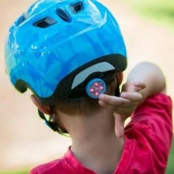 Helmets Met Elfo Child Helmet Blue Dinosaurs