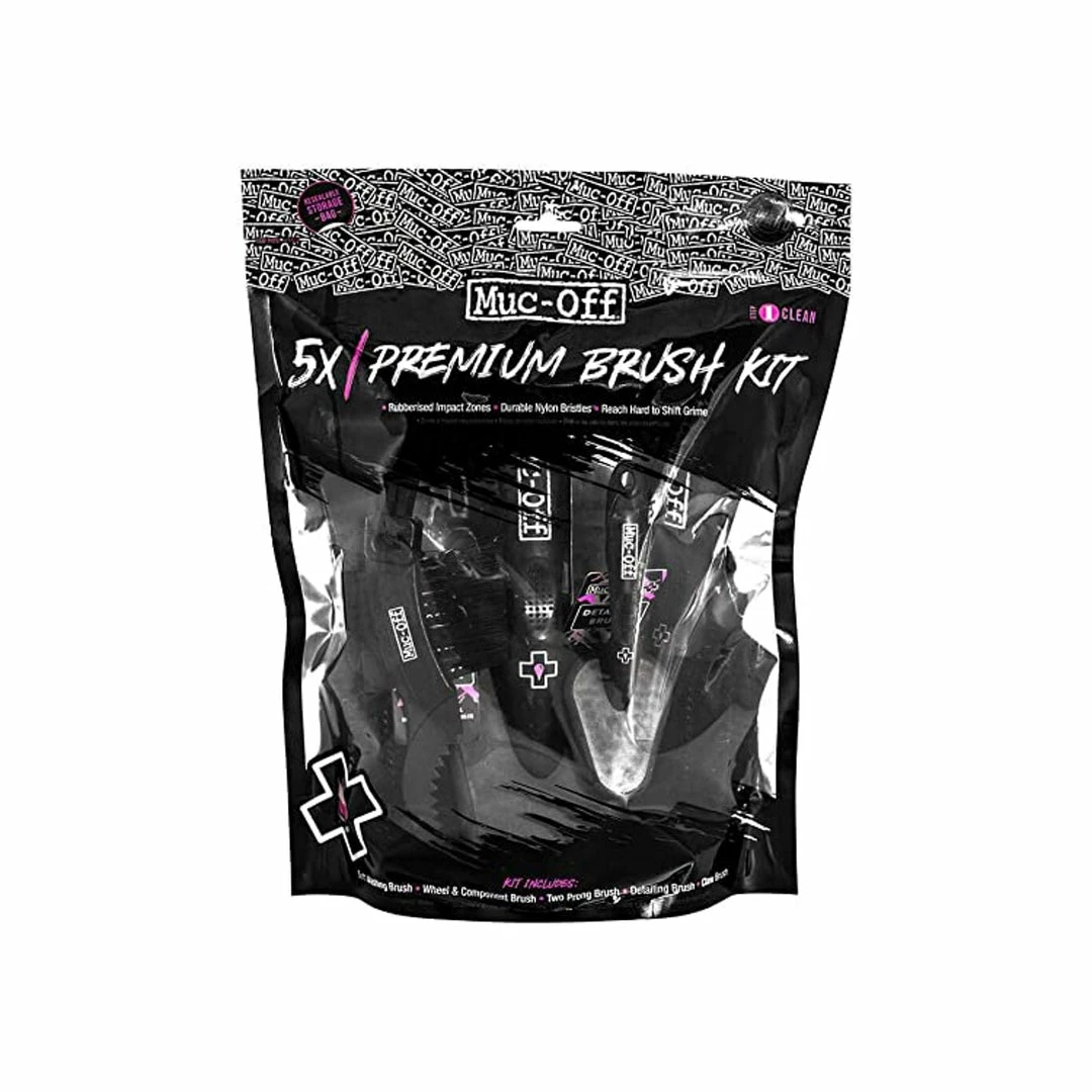 Muc-Off Premium Bike Cleaning Brush Kit 5 Piece Tools 2 Muc-Off Premium Bike Cleaning Brush Kit 5 Piece Tools
