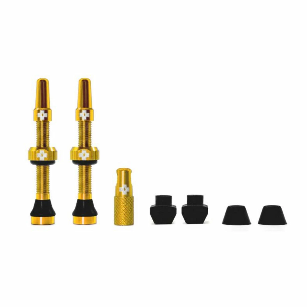 Muc-Off Tubeless Presta Valve Kit 44mm Gold Join The Tubeless Revolution 1 Muc-Off Tubeless Presta Valve Kit 44mm Gold Join The Tubeless Revolution