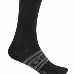 Giro Seasonal Merino Wool Socks Black/Charcoal Clean Apparel