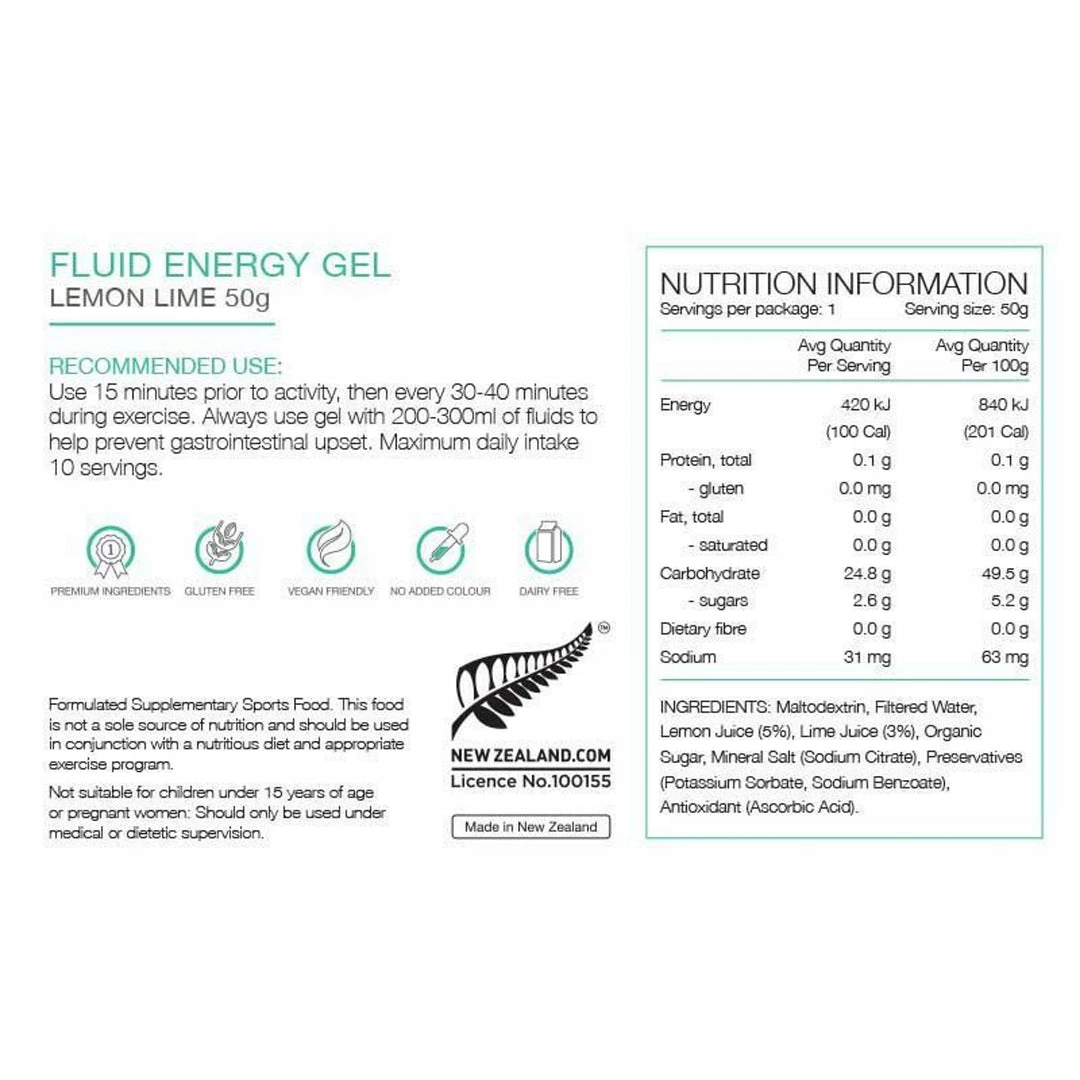 PURE Energy Gel 50g Lemon & Lime Accessories 2 PURE Energy Gel 50g Lemon & Lime Accessories