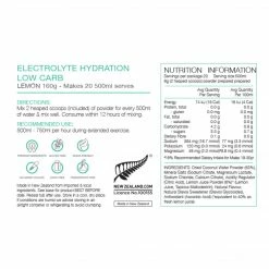 PURE Low Carb Electrolyte Drink 160g Lemon Accessories
