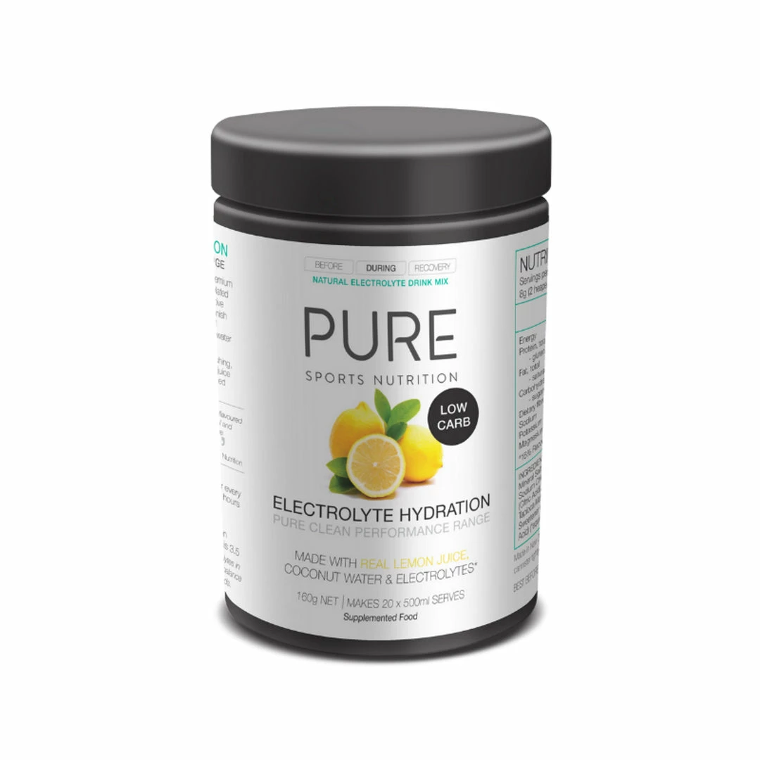 PURE Low Carb Electrolyte Drink 160g Lemon Accessories 1 PURE Low Carb Electrolyte Drink 160g Lemon Accessories