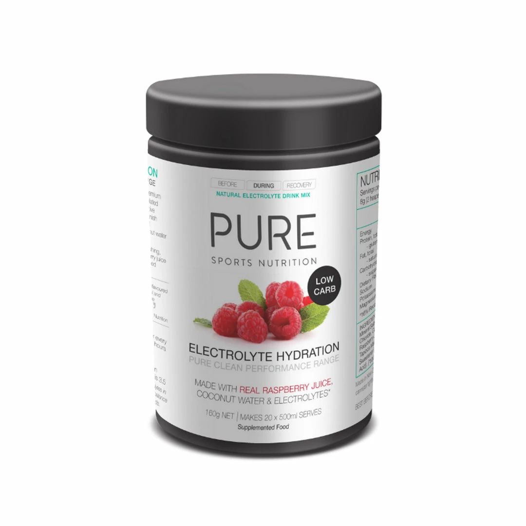PURE Low Carb Electrolyte Drink 160g Raspberry Accessories 1 PURE Low Carb Electrolyte Drink 160g Raspberry Accessories