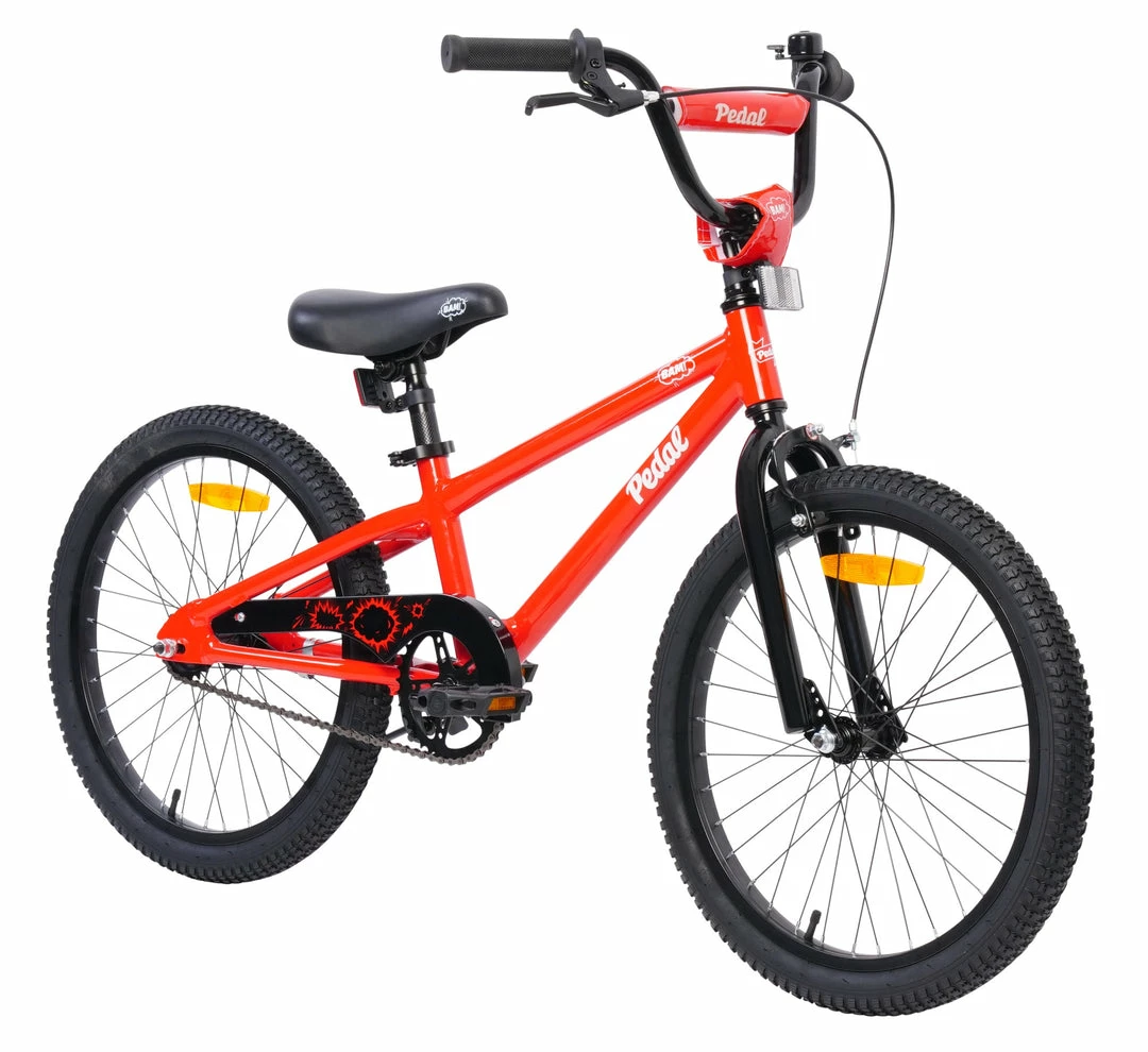 Bikes Pedal Bam Alloy 20” Kids Bike Red/Black 1 Bikes Pedal Bam Alloy 20” Kids Bike Red/Black