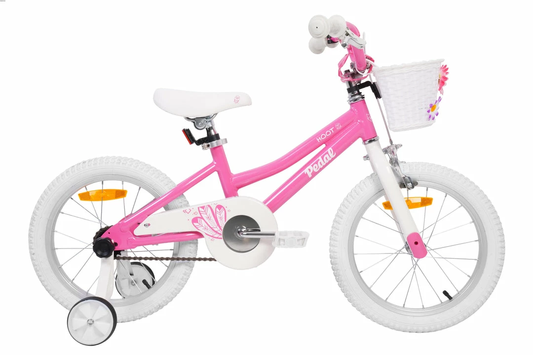 Pedal Hoot Alloy 16” Kids Bike Pink/White 2 Pedal Hoot Alloy 16” Kids Bike Pink/White