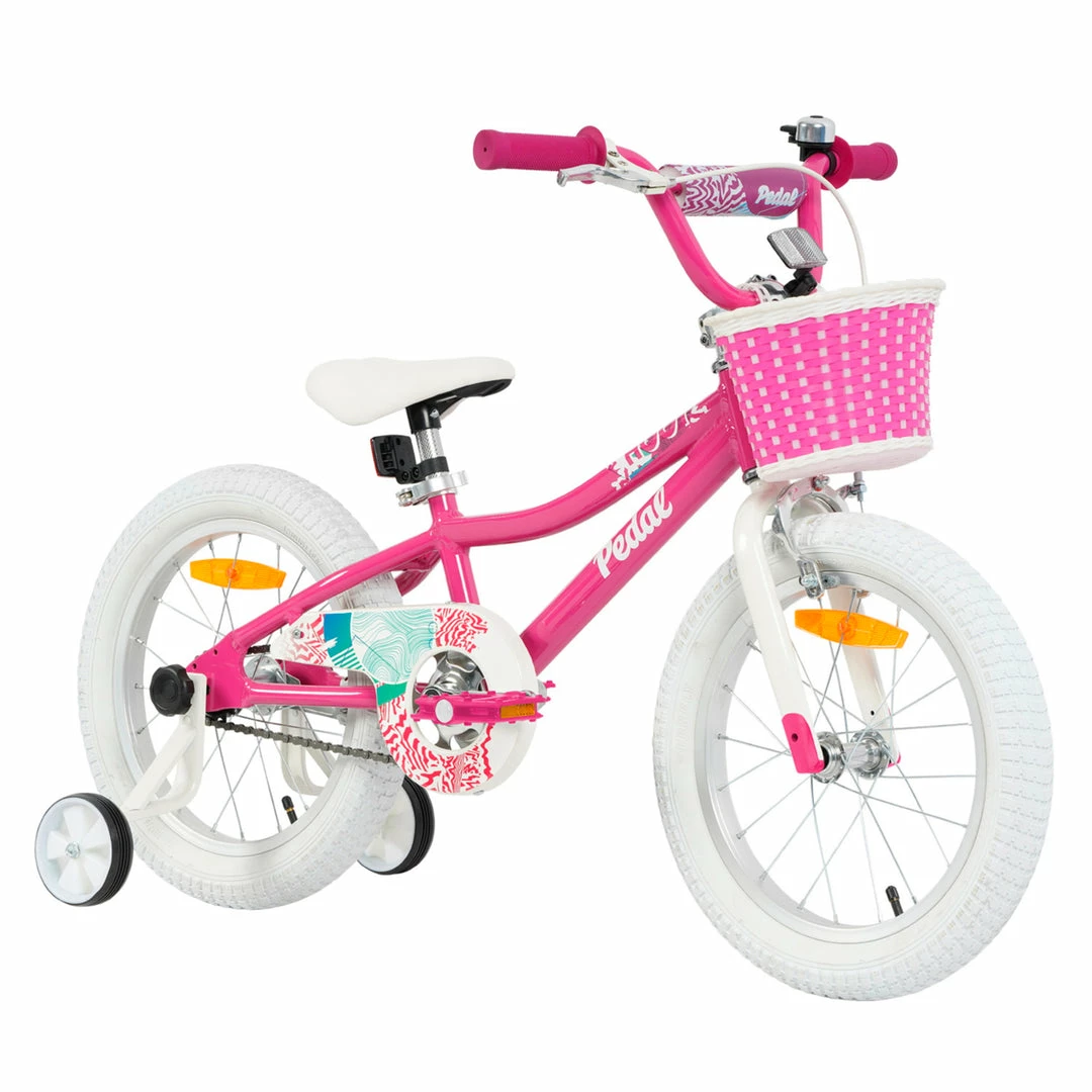 Bikes Pedal Hoot Alloy 16” Kids Bike Pink 1 Bikes Pedal Hoot Alloy 16” Kids Bike Pink
