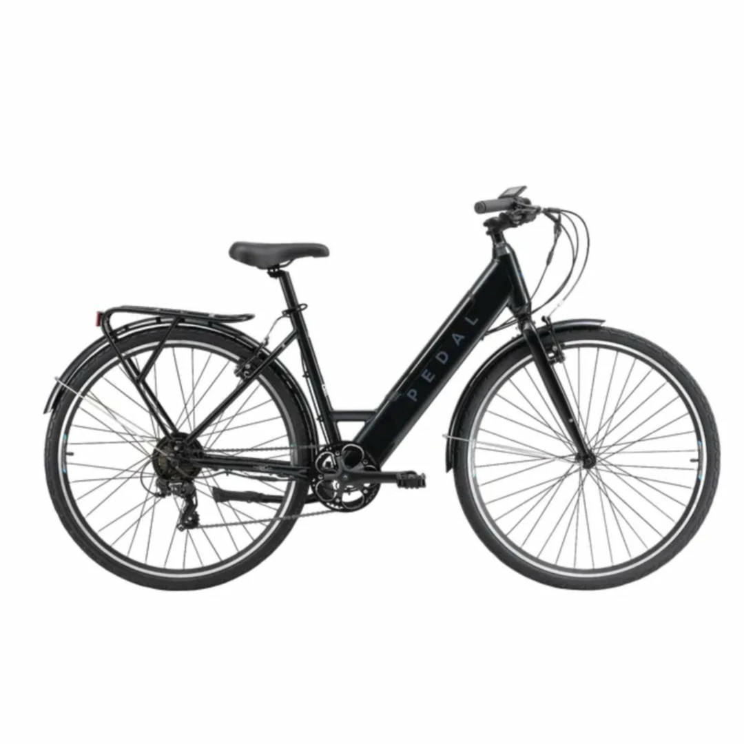 Pedal Lightning ST Electric Hybrid Bike 374Wh Battery Black Bikes 1 Pedal Lightning ST Electric Hybrid Bike 374Wh Battery Black Bikes