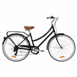 Pedal Uptown DLX 7-Speed Cruiser Bike Black Bikes