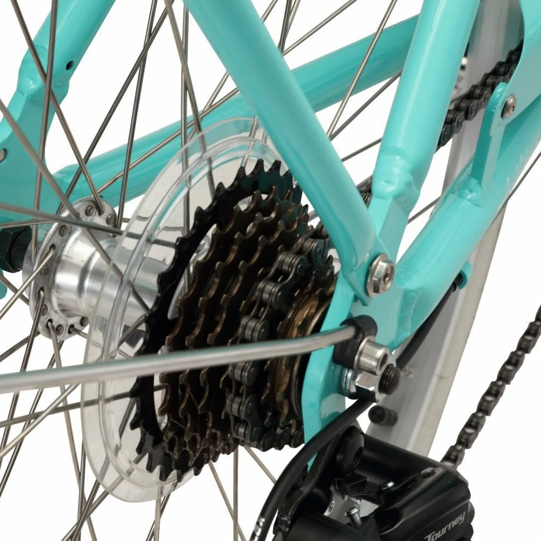 Pedal Uptown DLX 7-Speed Cruiser Bike Light Green Bikes 6 Pedal Uptown DLX 7-Speed Cruiser Bike Light Green Bikes